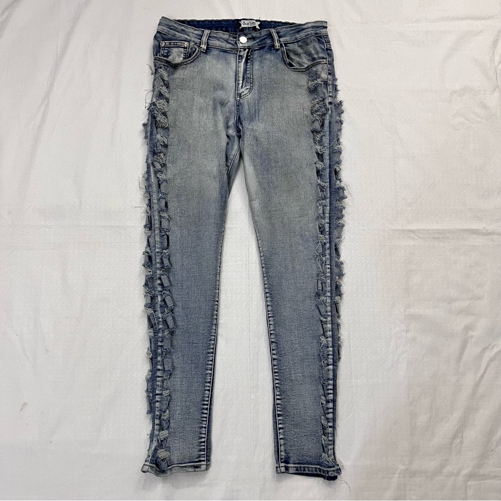Blue Topic Gray distressed Skinny Jeans size 15/16